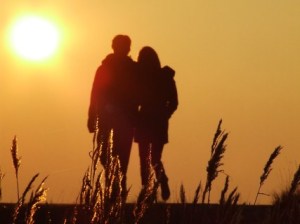 Romantic-walk-and-sunset